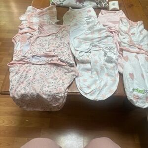 Lot of baby girl wraps and clothes
